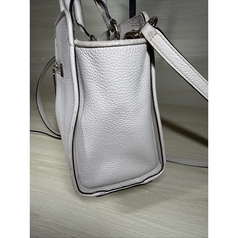 Kate Spade North Court Anton Satchel Cream Tote Purse Crossbody Strap Gold‎